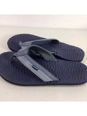 Sanuk Flip Flops Woven Textured Comfort Sandals Mens 11